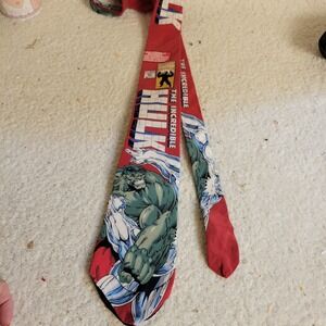 Vintage 1993 Marvel Incredible Hulk #401 Silk Extra Long Necktie Comic Tie‎ USA